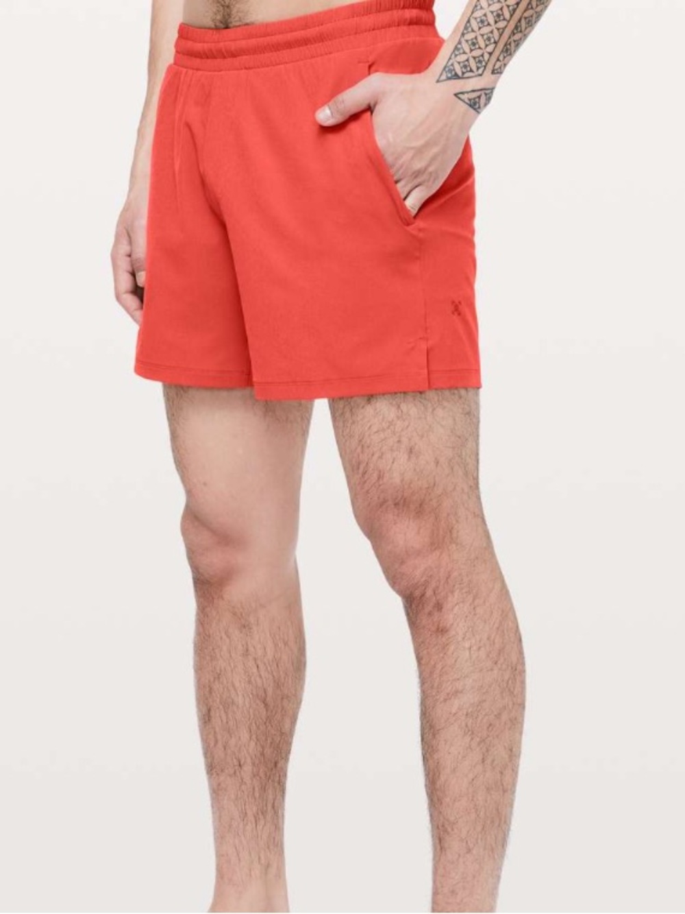 Lululemon Channel Cross Athletic Shorts Orange XL Linerless